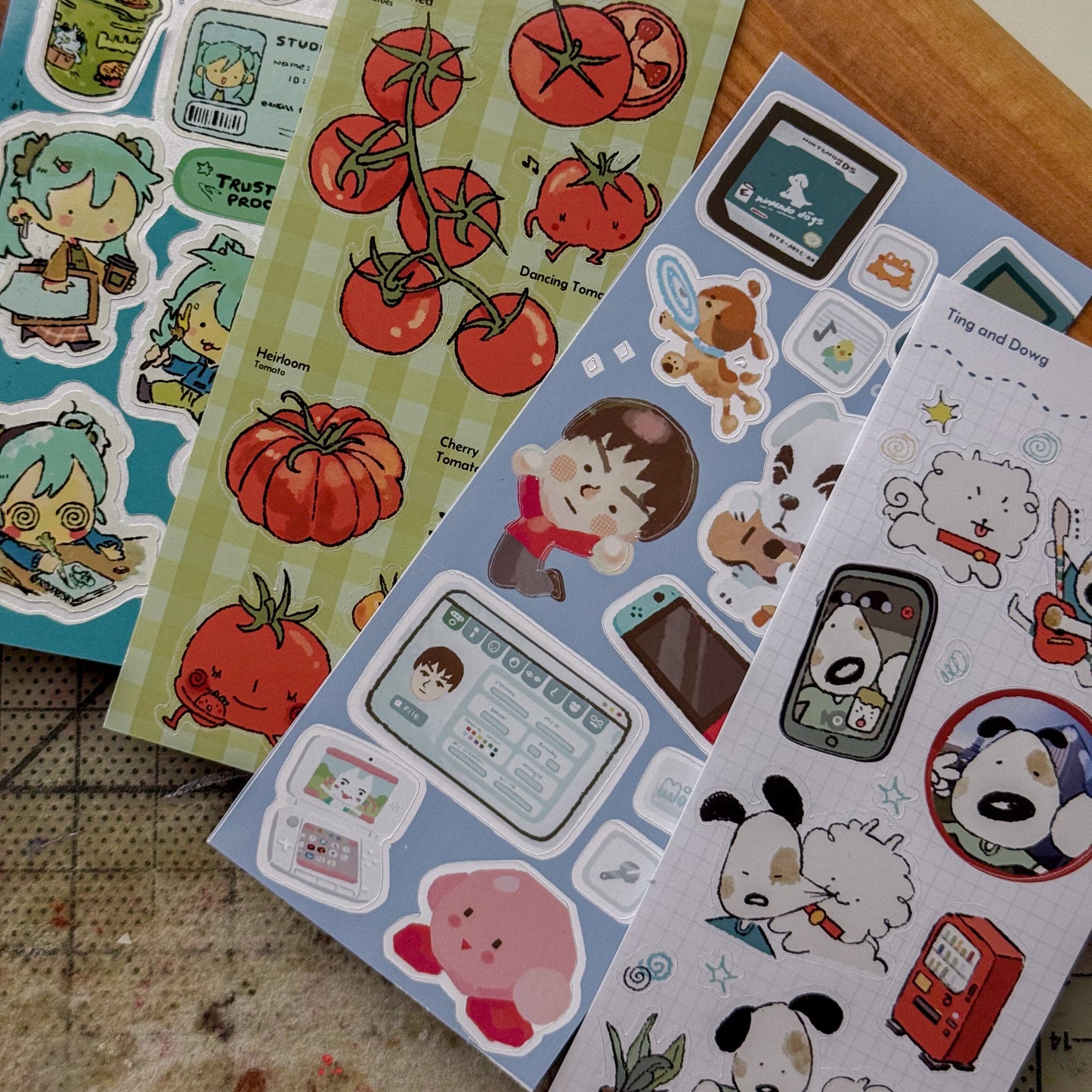 Ting and Dowg Sticker sheet V1