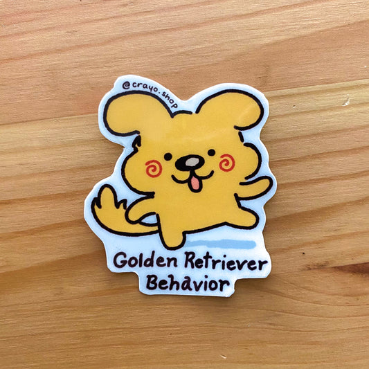 Golder Retriever Behavior Gloss Sticker