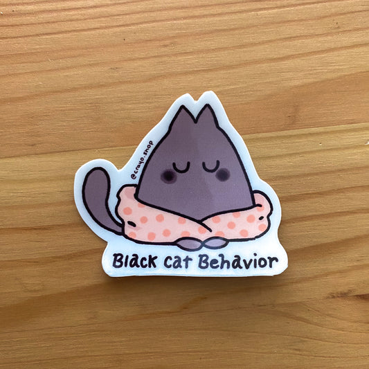 Black Cat Behavior - Gloss Sticker