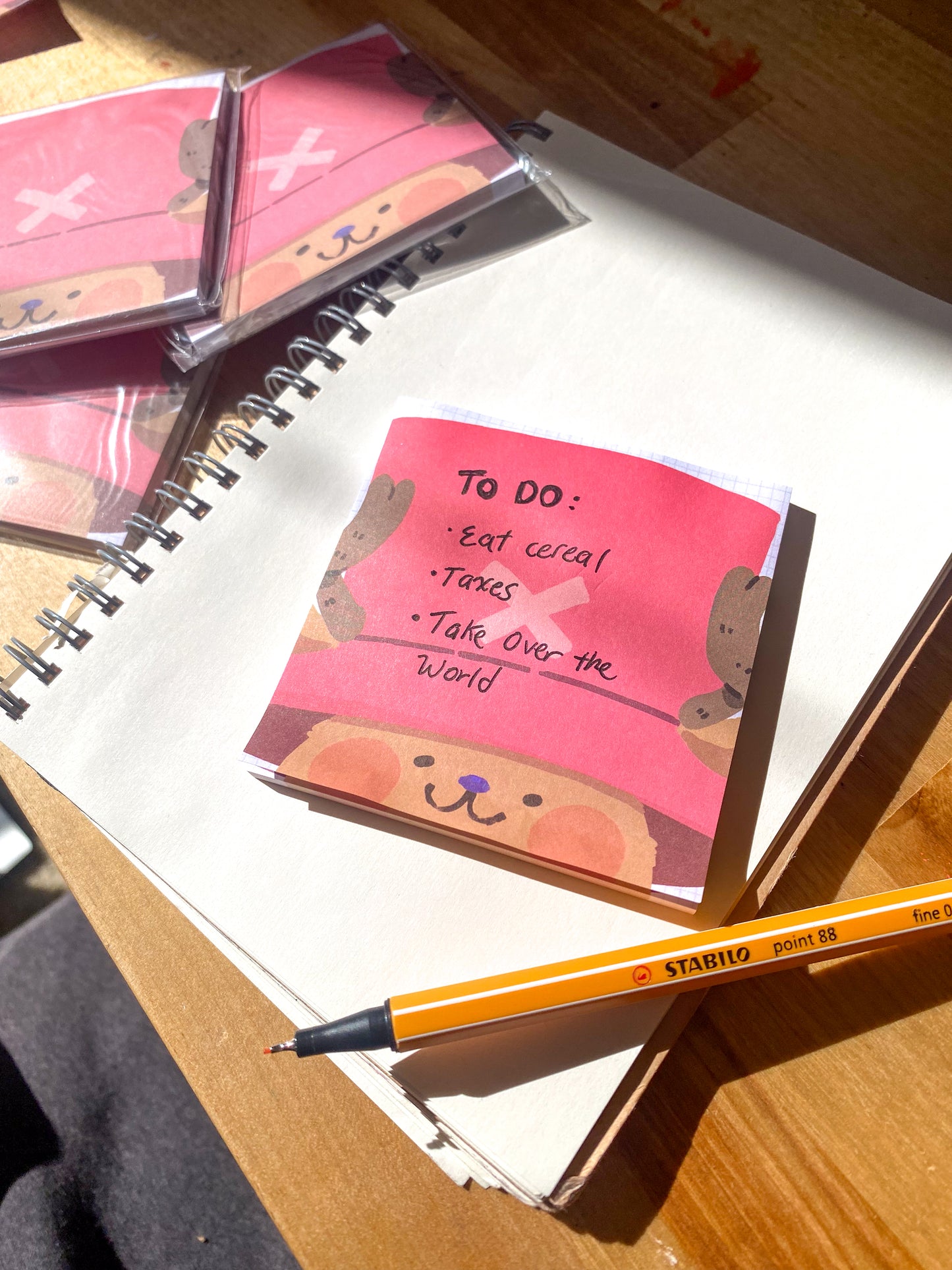 Chopper hat Sticky Notes, Memo Pads, Note Pads