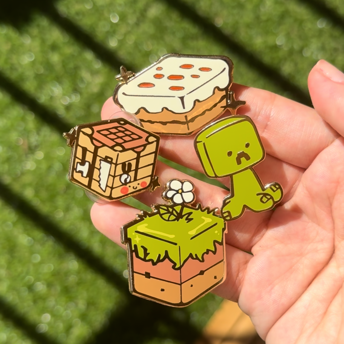 minecraft blocks Enamel Pins