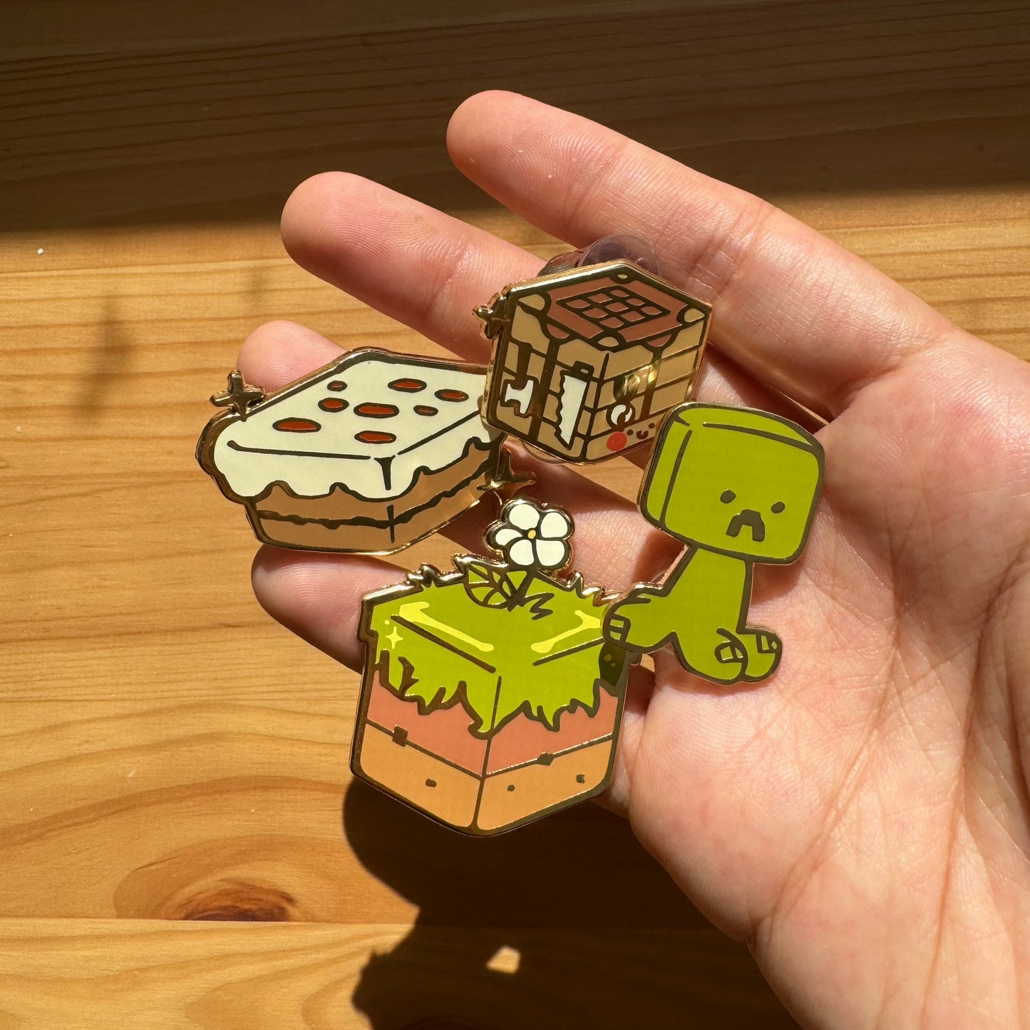 minecraft blocks Enamel Pins