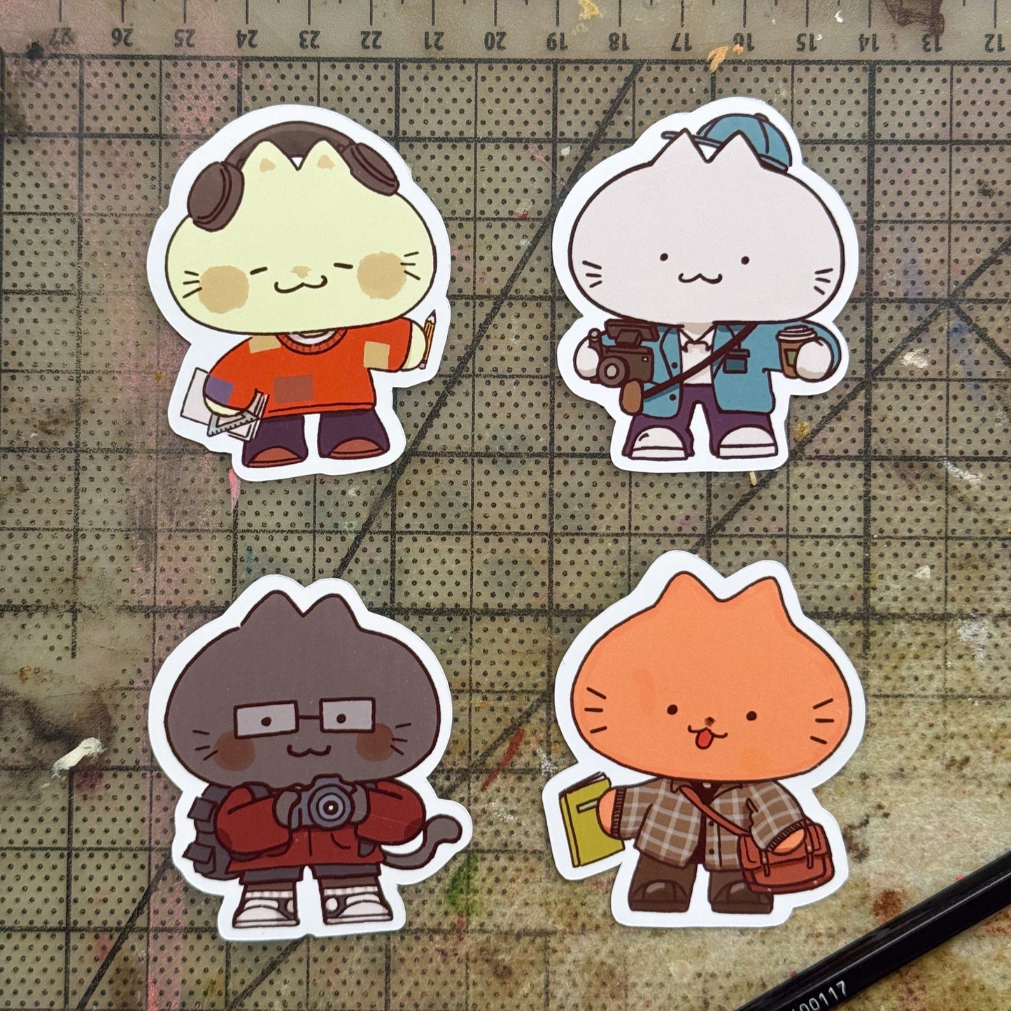 College majors as Cats - Stickers (V2)