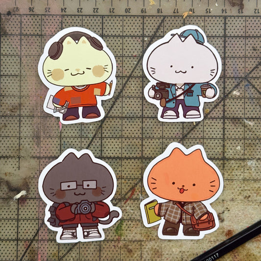 College majors as Cats - Stickers (V2)