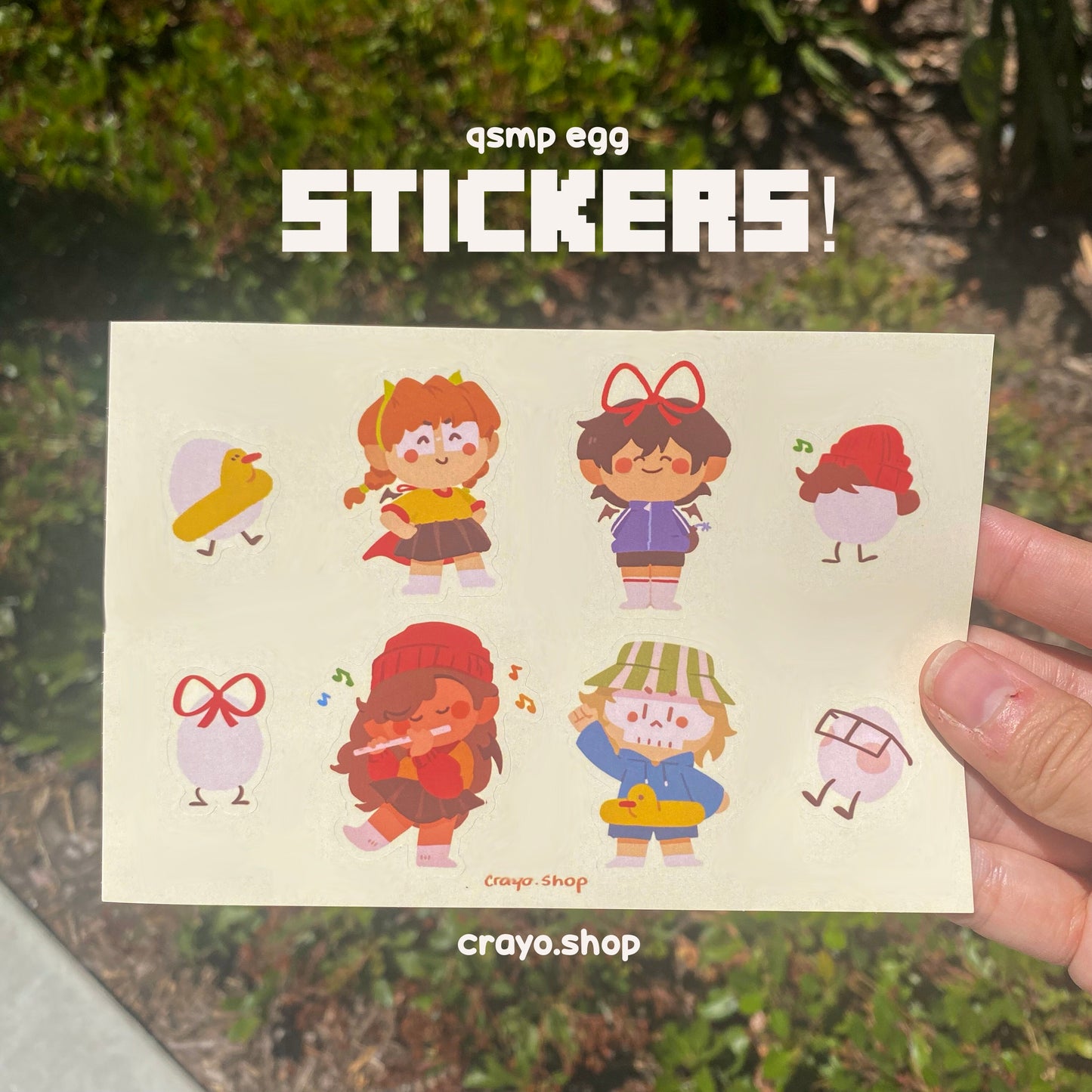 QSMP Eggs sticker sheet! PART 1