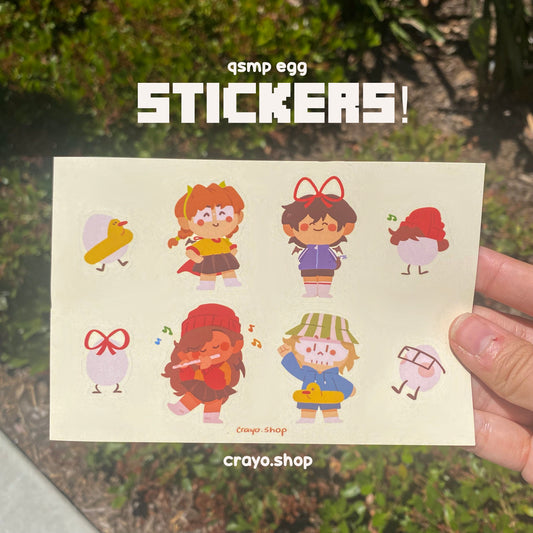 QSMP Eggs sticker sheet! PART 1