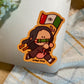 Nezuko Mexican flag Glossy Laptop Stickers!