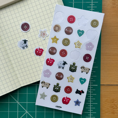 Buttons - Sticker Sheet