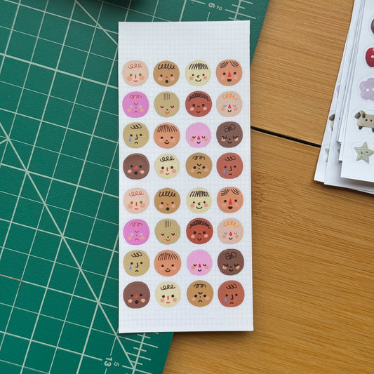 Silly Faces - Sticker Sheet