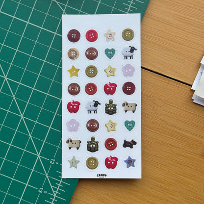 Buttons - Sticker Sheet