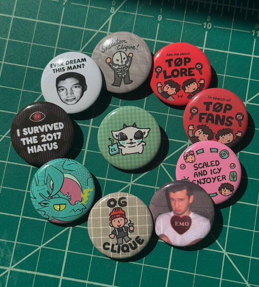 clique button pins