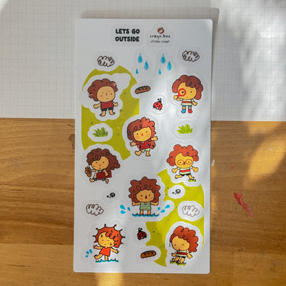 Lets go Outside - Clear Sticker Sheet