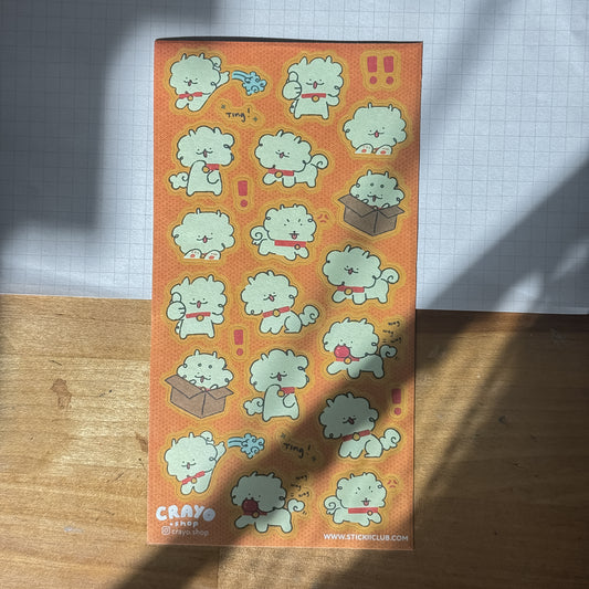 Ting the Dog - Matte Sticker Sheet V2