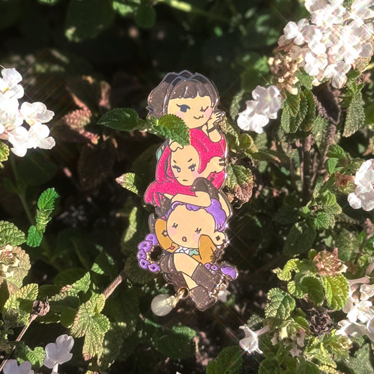 Kpop demon hunters trio enamel pin