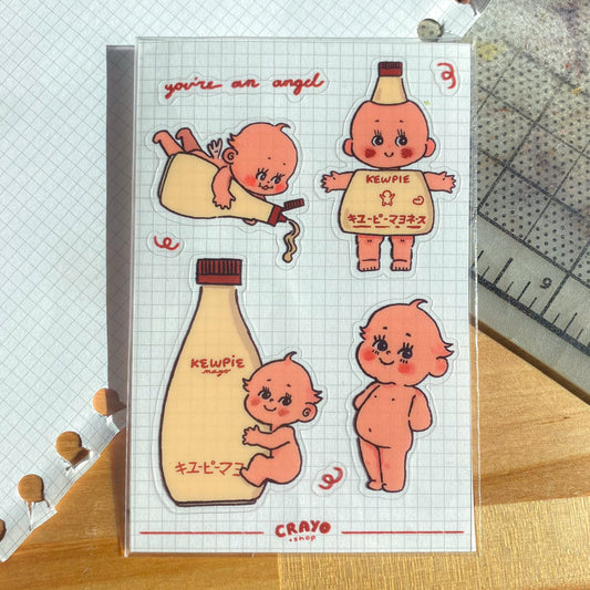 Kewpie Baby Angel Sticker Sheet