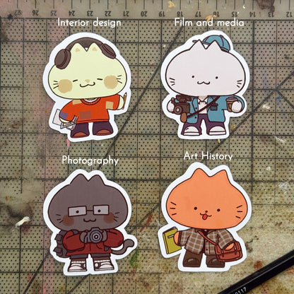 College majors as Cats - Stickers (V2)