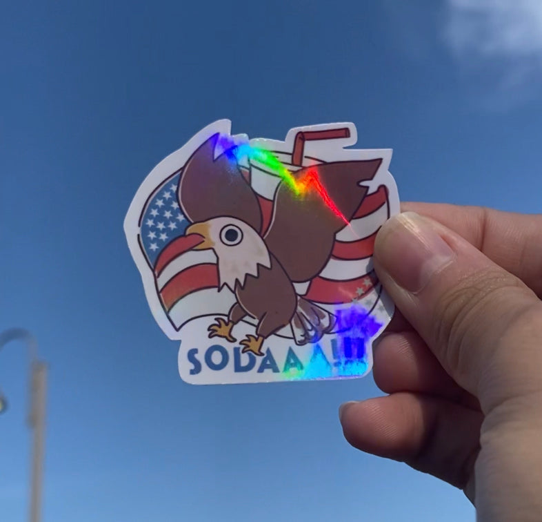 SODAAAA 🦅🥤eagle holo glossy sticker