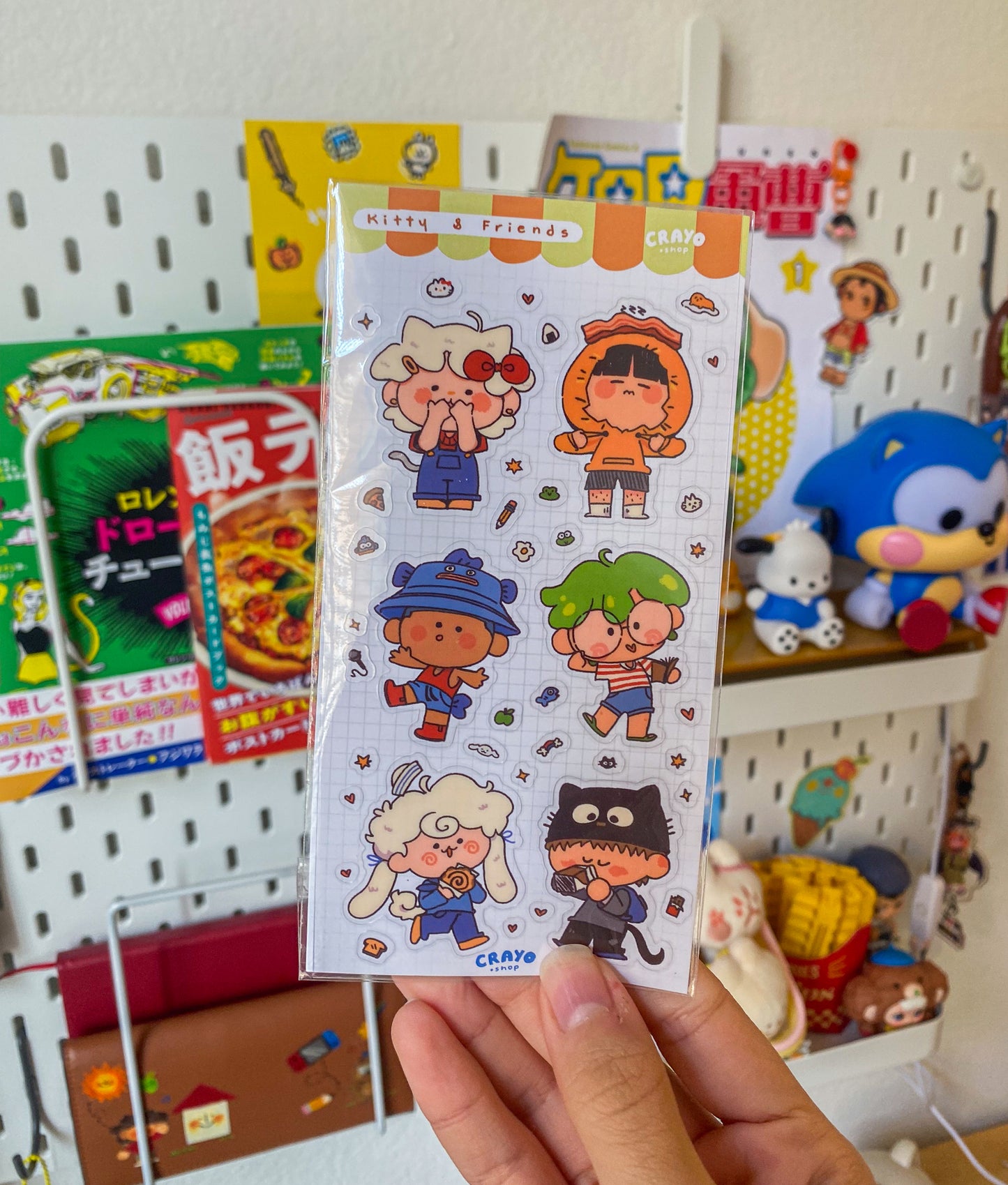 Doodle Kitty & friends Clear Sticker Sheet