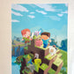 Minecraft chibi poster print