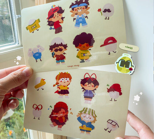 QSMP Egg stickers Both Sheets! Full set! + gegg