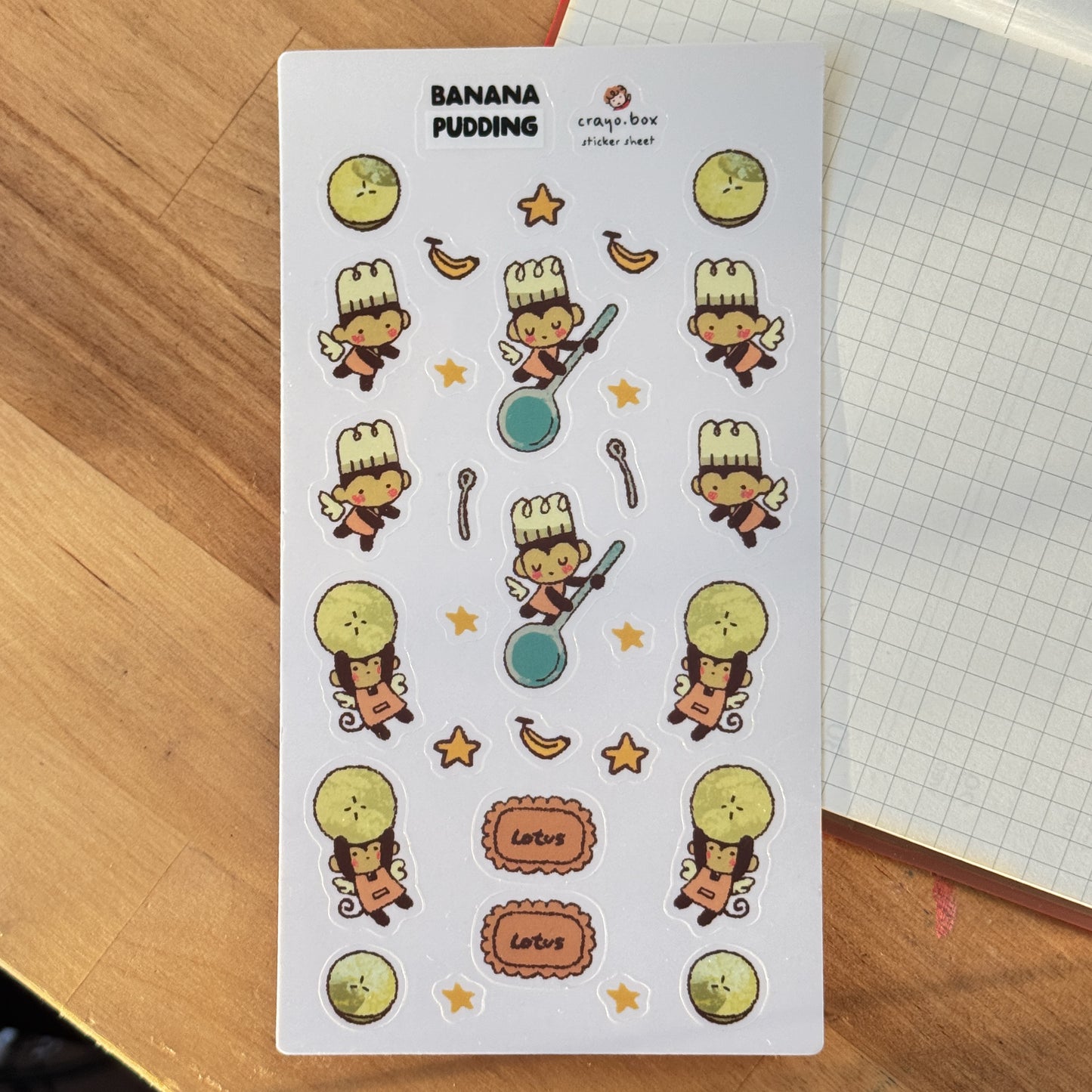 Banana Pudding - Clear Sticker Sheet