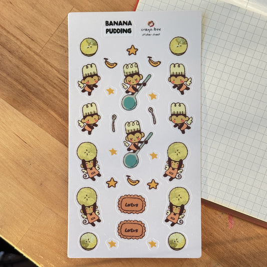 Banana Pudding - Clear Sticker Sheet