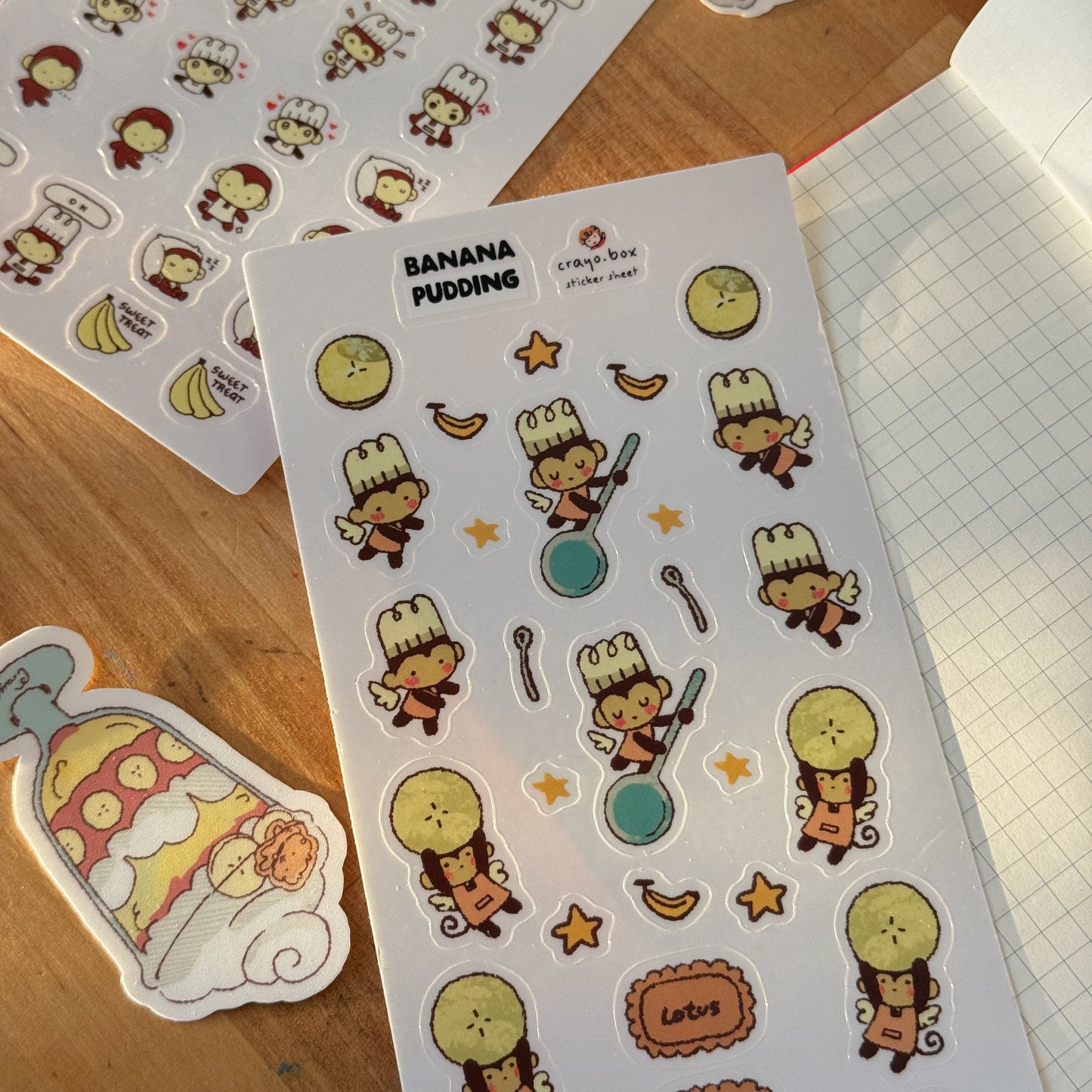 Banana Pudding - Clear Sticker Sheet