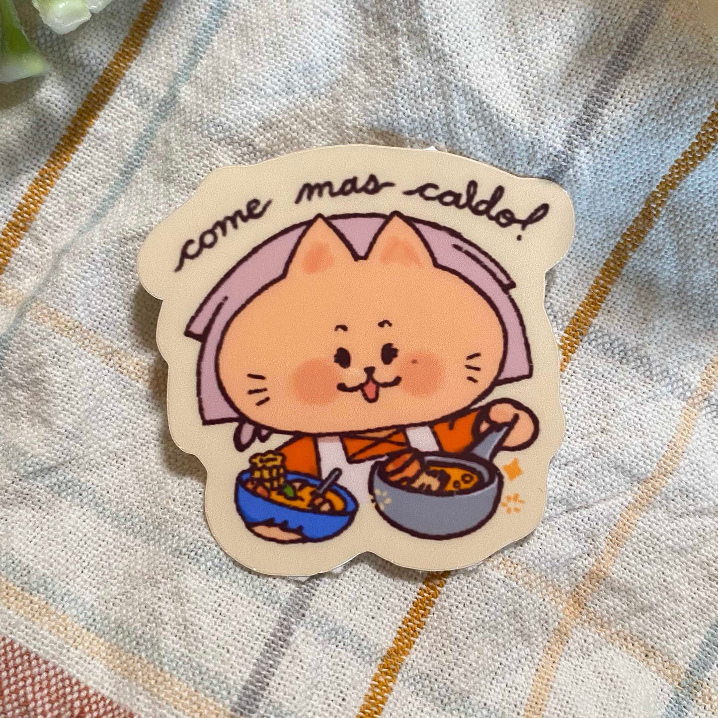 Mama Mew "Eat More Soup!" Glossy Laptop Stickers!