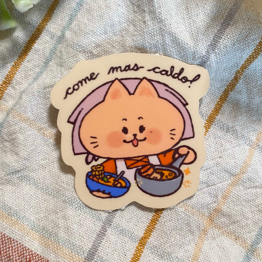 Mama Mew "Eat More Soup!" Glossy Laptop Stickers!