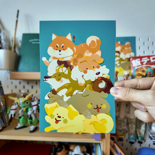 Stacked Dogs - Print