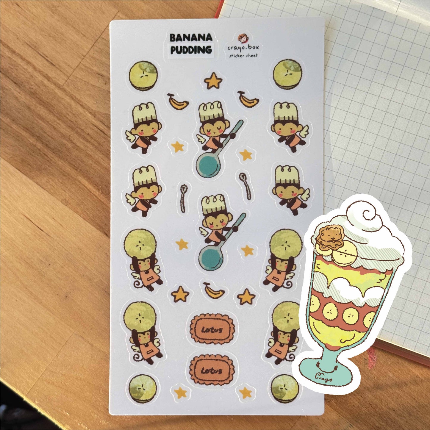Banana Pudding - Clear Sticker Sheet