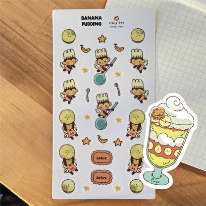 Banana Pudding - Clear Sticker Sheet