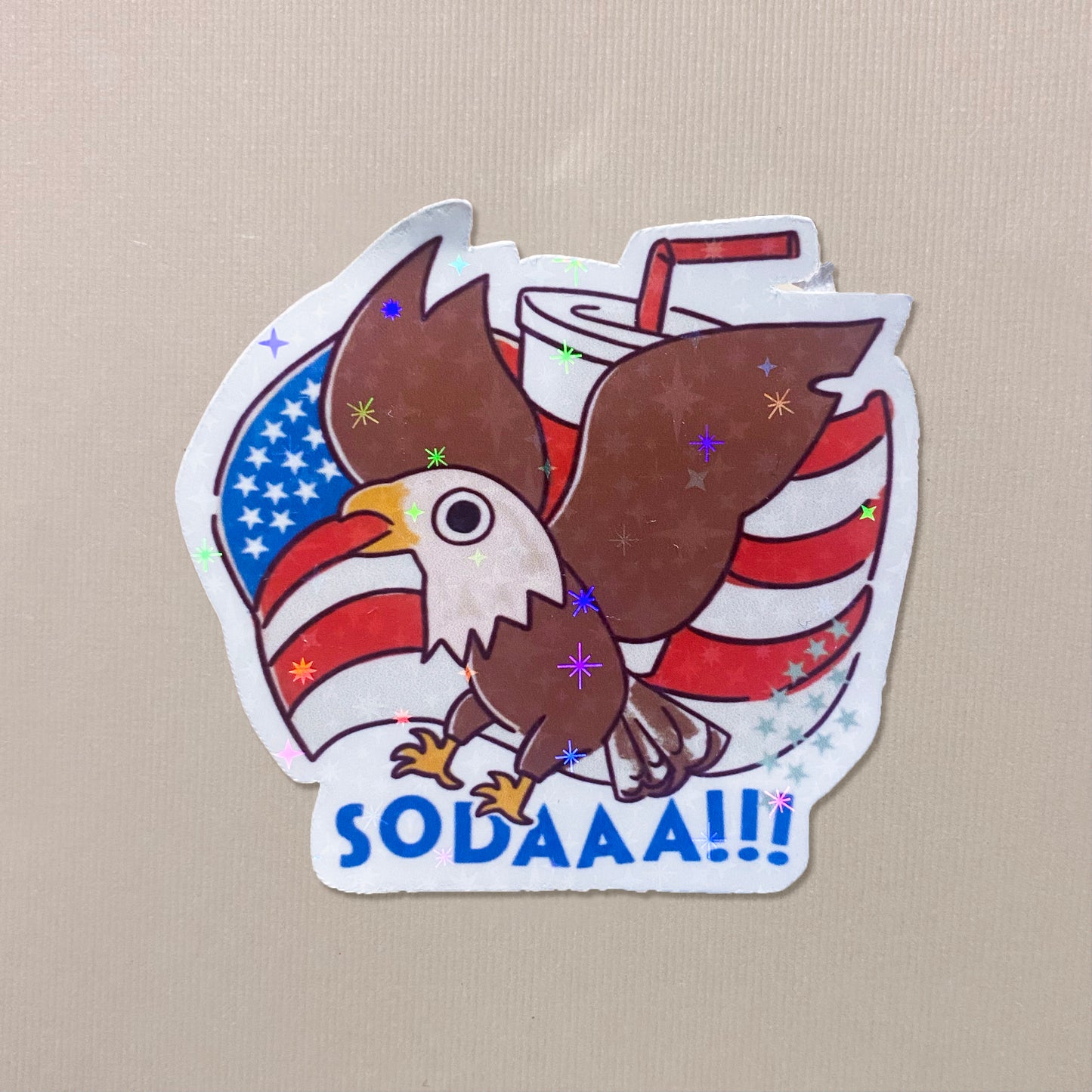 SODAAAA 🦅🥤eagle holo glossy sticker