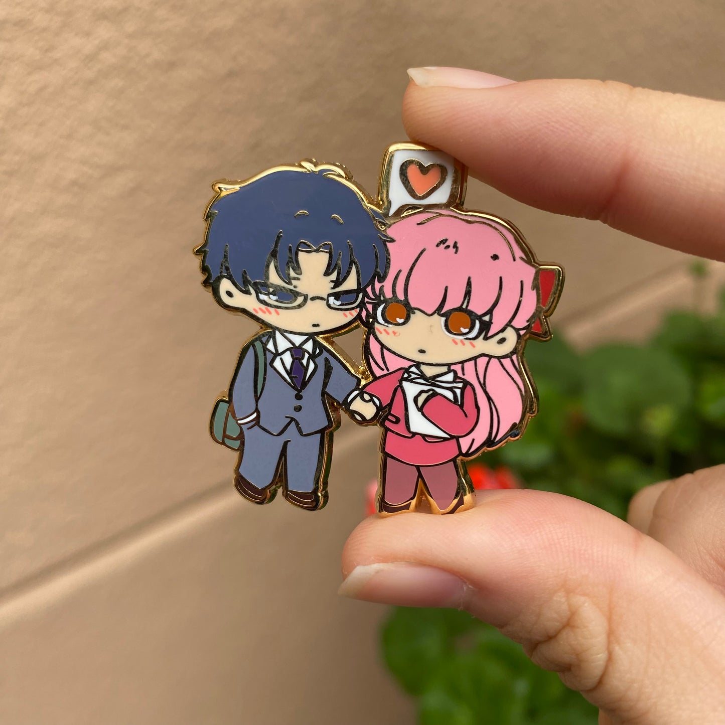 Wotakoi Chibi Enamel Pin - Shoujo Series