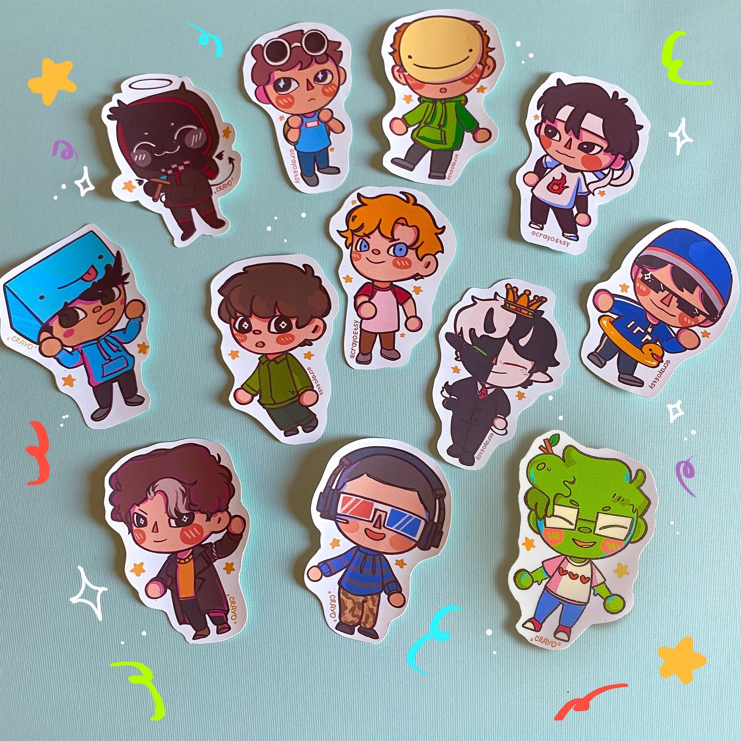 MCYT Animal Crossing Stickers !! qsmp, dsmp