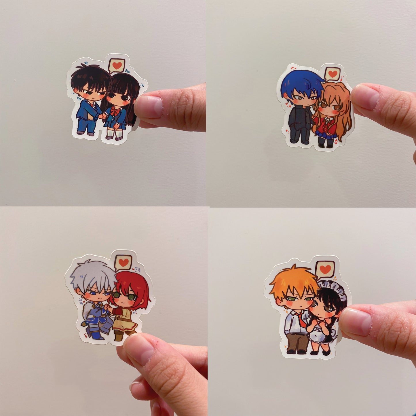 Shojo Chibi Couple Soft Matte Stickers!