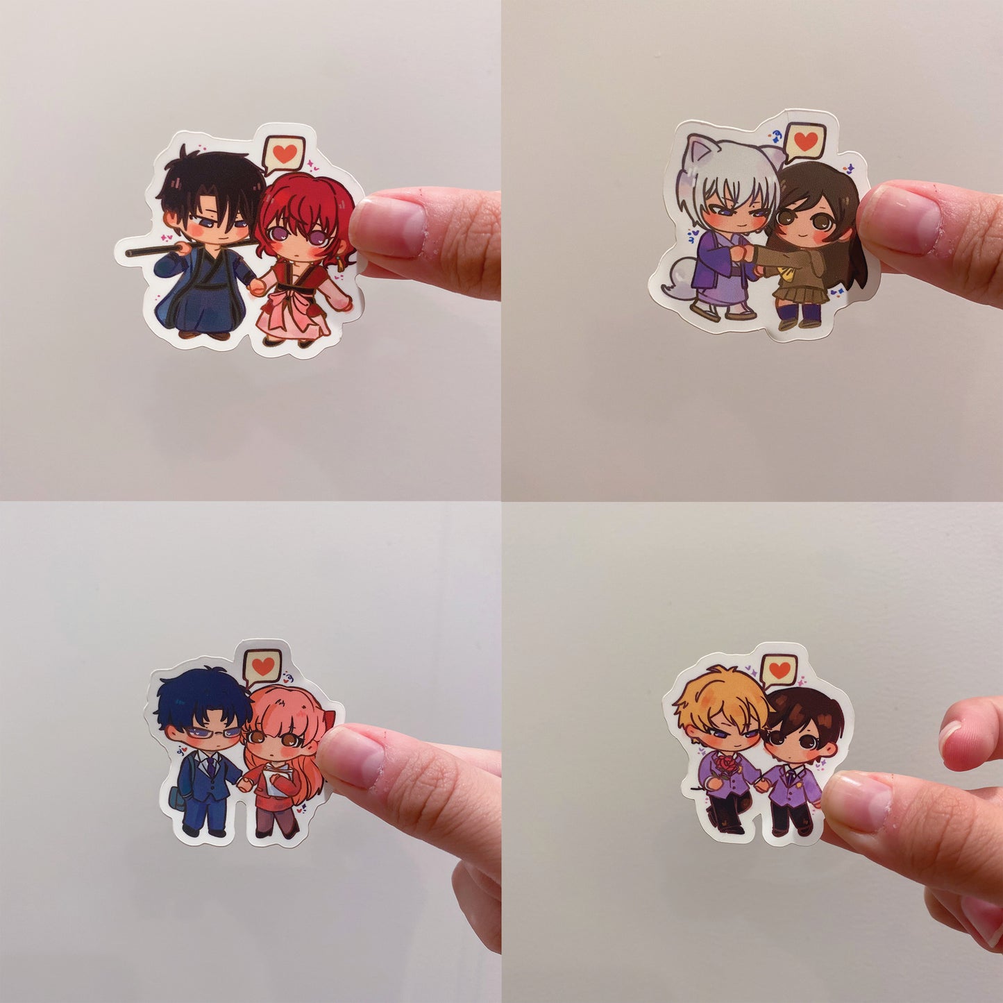 Shojo Chibi Couple Soft Matte Stickers!